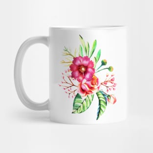 hand painted watercolor flowers Mug